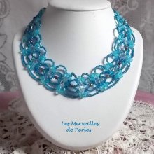 Syracuse necklace with Swarovski crystal facets, seed beads and spinning tops